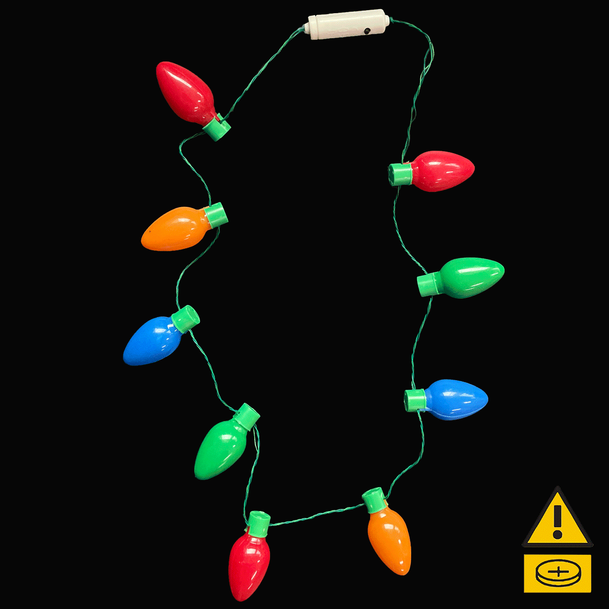 Flashing Big Bulb Christmas Necklace