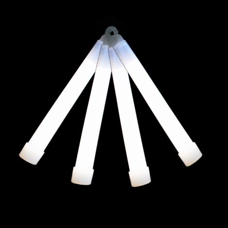 6" White Glow Stick individually wrapped